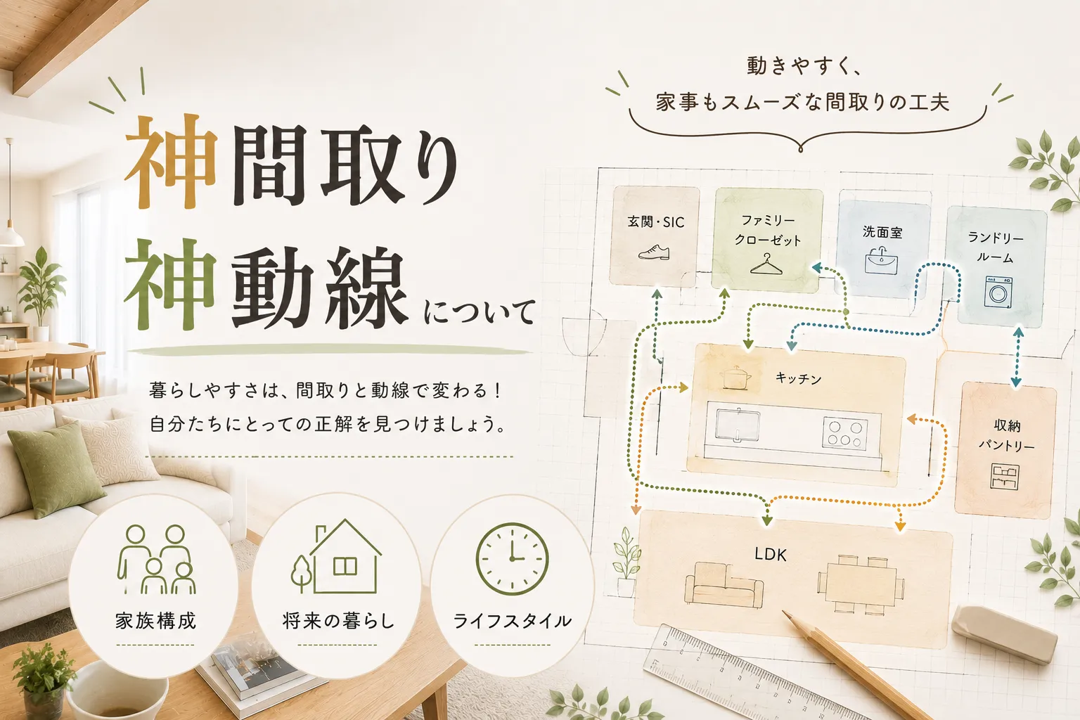 神間取り・神動線